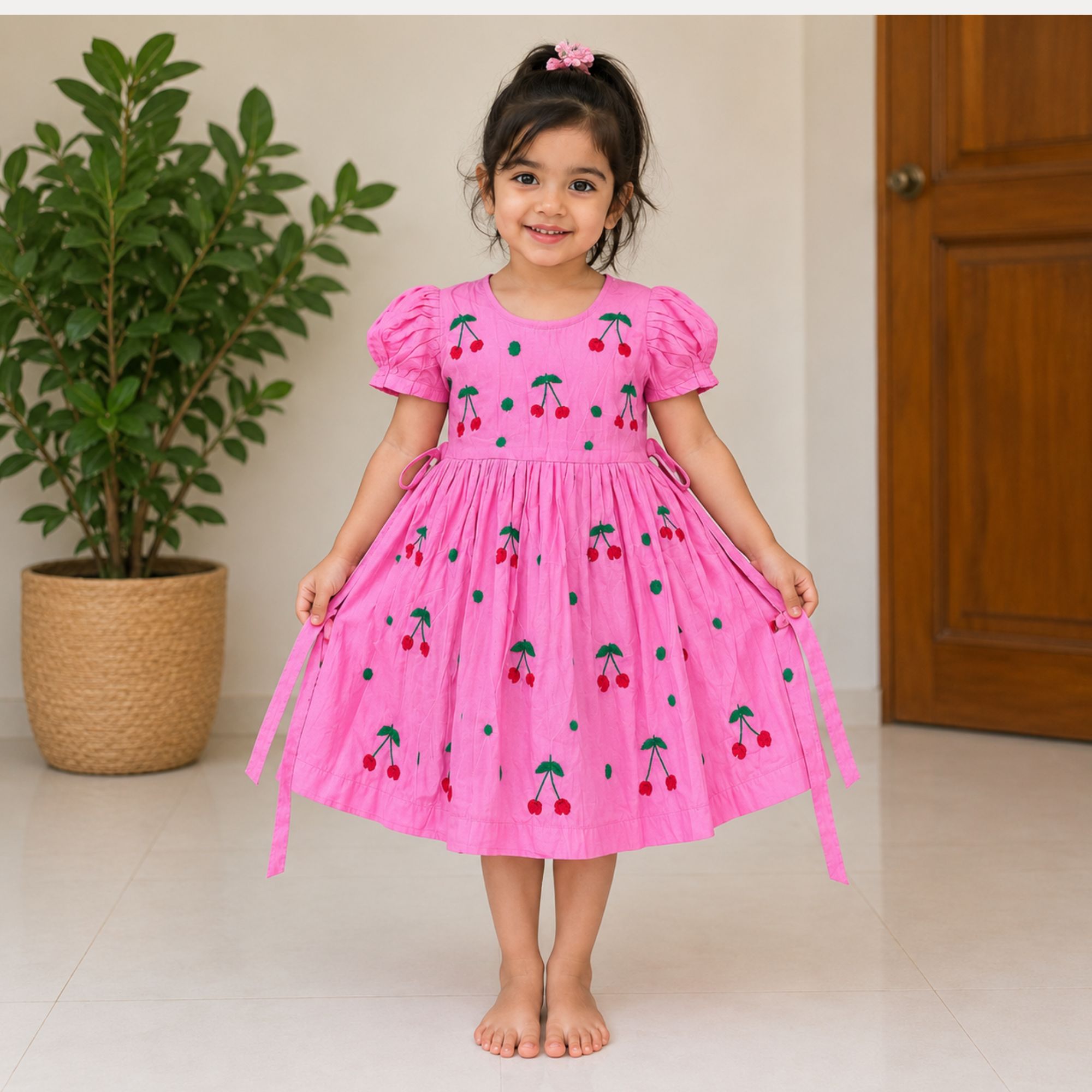 Gorgeous Pink Cotton Baby Frock 0 to 10 Years