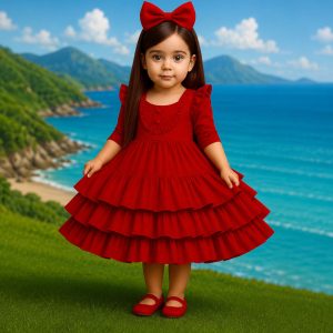 Three Layer Baby Frock Dress 0 to 14 Years