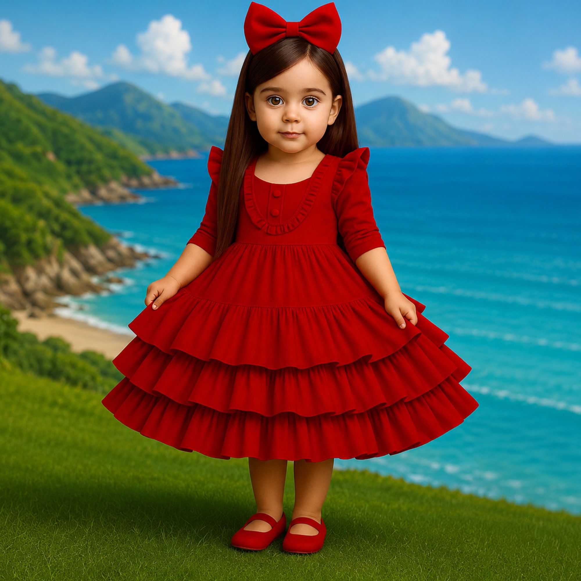 Three Layer Baby Frock Dress 0 to 14 Years